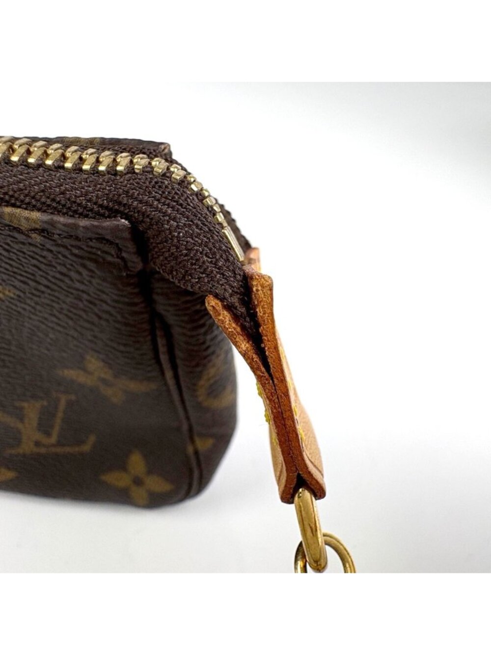 Louis Vuitton Mini Pochette Makeup Cosmetics Pouch Monogram Brown - Picture 5 of 7